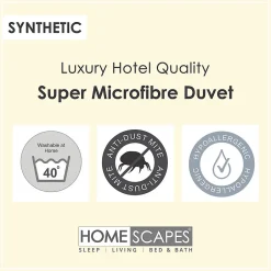 Homescapes Lot de 2 couettes 4 saisons 260 x 220 cm en microfibre 9 + 4.5 Tog -