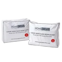 Homescapes Lot de 2 Couettes de Luxe 4 saisons en duvet de canard 10.5 + 4.5 Tog, 230 x 220 cm -