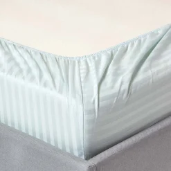 Homescapes Lot de 2 draps housse lit bébé en coton égyptien 330 fils bleu, 70 x 140 cm -