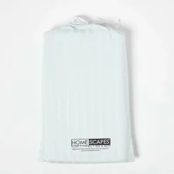 Homescapes Lot de 2 draps housse lit bébé en coton égyptien 330 fils bleu, 70 x 140 cm -