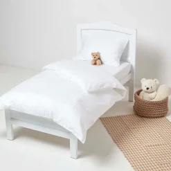 Homescapes Lot de 2 draps housse lit bébé en coton égyptien 330 fils blanc, 60 x 120 cm -