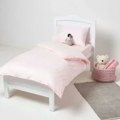 Homescapes Lot de 2 draps housse lit bébé en coton égyptien 330 fils rose, 60 x 120 cm -