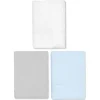 Sevira Kids Lot de 3 Draps housses couffin en gaze de coton Uni