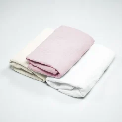 Sevira Kids Lot de 3 Draps housses couffin en gaze de coton Pastel Sale
