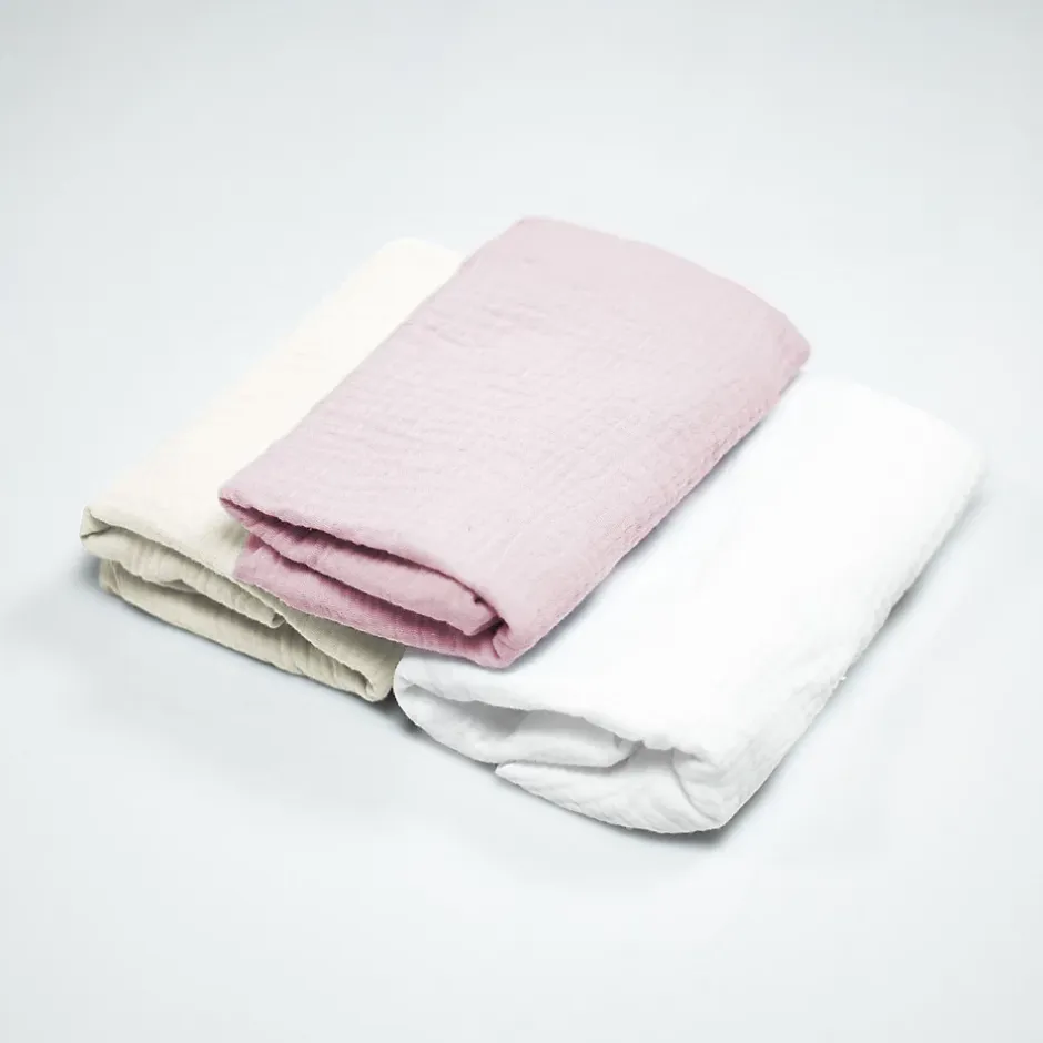 Sevira Kids Lot de 3 Draps housses couffin en gaze de coton Pastel Sale