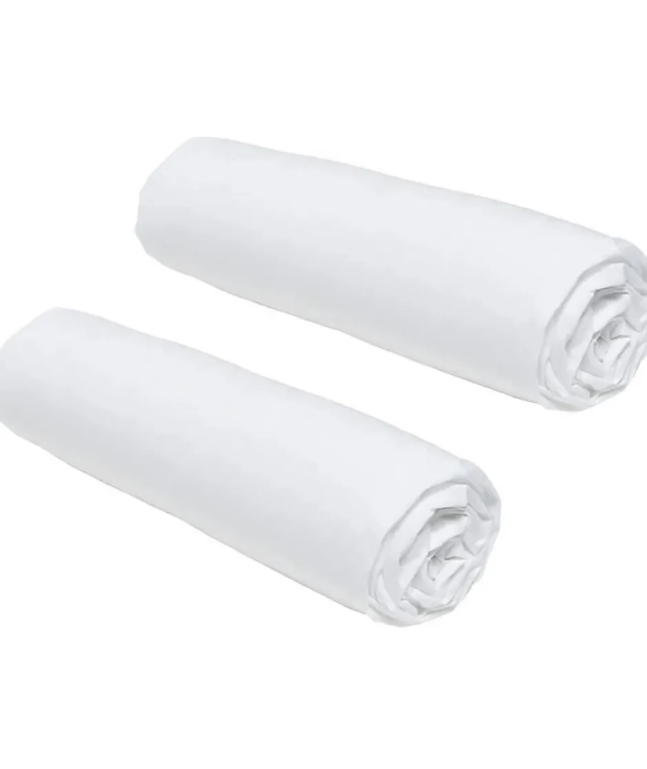 Todays Tools Lot de 2 draps housses TODAY Essential - 90 x 190 cm - 1 personne - 100% Coton - Craie Clearance