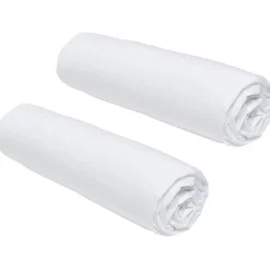 Todays Tools Lot de 2 draps housses TODAY Essential - 90 x 190 cm - 1 personne - 100% Coton - Craie Clearance