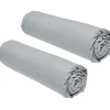 Todays Tools Lot de 2 draps housses TODAY Essential - 140 x 190 cm - 2 personnes - 100% Coton - Acier