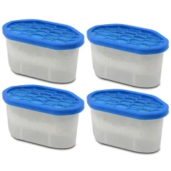 Juanio Lot de 4 déshumidificateur pour l'humidité, absorbeur d'humidité 180 gr, capacité 350 ml - L 15 x Profondeur 8.5 x Hauteur 8.5 cm