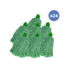 MSV Lot de 24 franges en microfibre vert