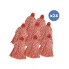 MSV Lot de 24 franges en microfibre rouge