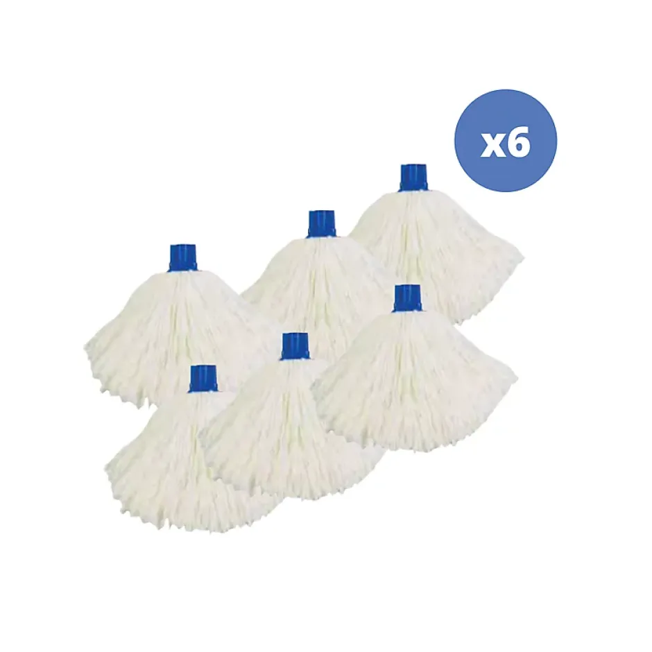 MSV Lot de 6 franges microfibre blanc 150g Clearance
