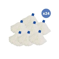 MSV Lot de 24 franges microfibre blanc 150g Discount