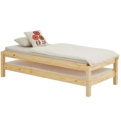 Idimex Lot de 2 lits superposables 90x190 cm RINO en pin massif, vernis naturel Sale