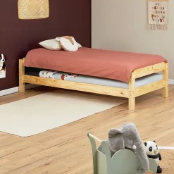 Idimex Lot de 2 lits superposables 90x190 cm RINO en pin massif, vernis naturel Sale