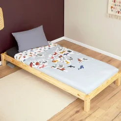 Idimex Lot de 2 lits superposables 80x190 cm RINO en pin massif, vernis naturel Hot