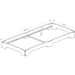 Idimex Lot de 2 lits superposables RONNY en pin, 90 x 200 cm, lasuré blanc Discount
