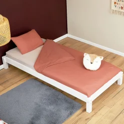 Idimex Lot de 2 lits superposables 90x190 cm RINO en pin massif lasuré blanc