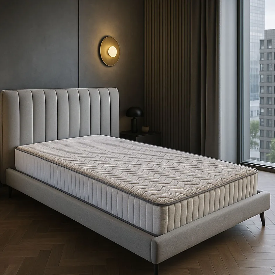 Provence Literie Lot de 2 Matelas 90x200 - 22 cm d'epaisseur - soutien ferme - confort optimal - usage quotidien - oreillers memoire inclus