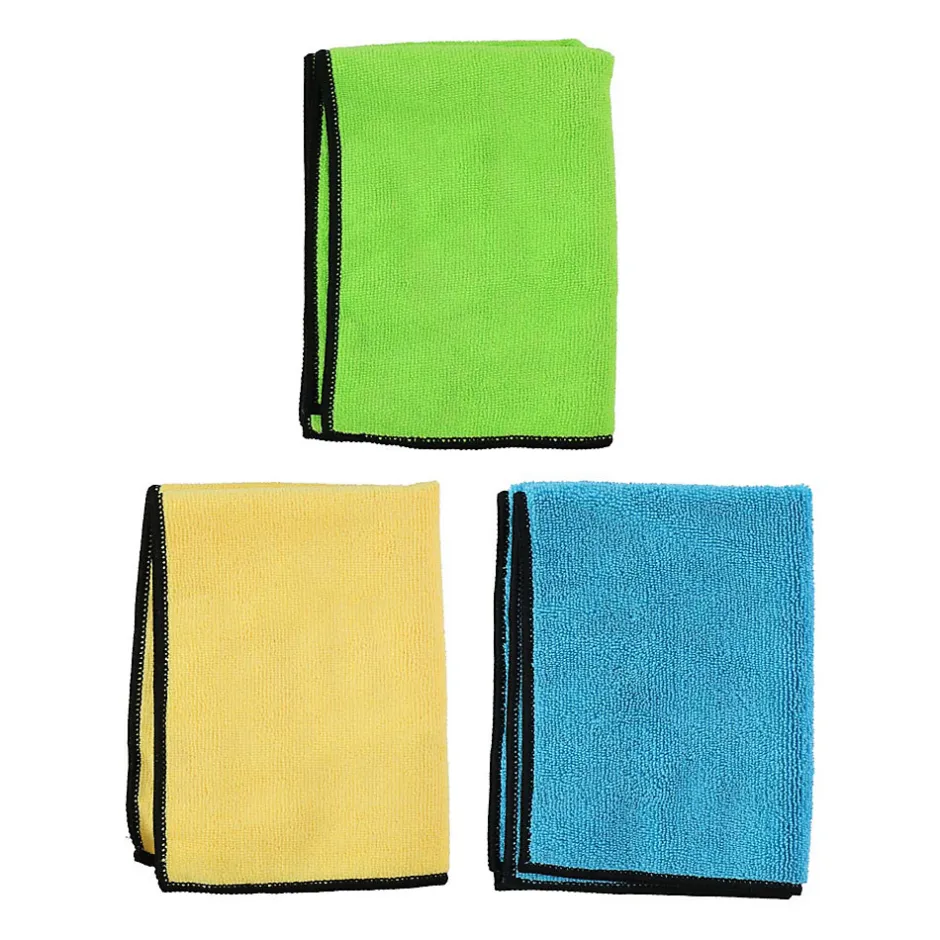 Dunlop Lot de 10 Microfibre 35x40cm 300gsm - Nettoyage Humide & Sec, Haute Absorption, Lavable, Réutilisable, Entretien Auto