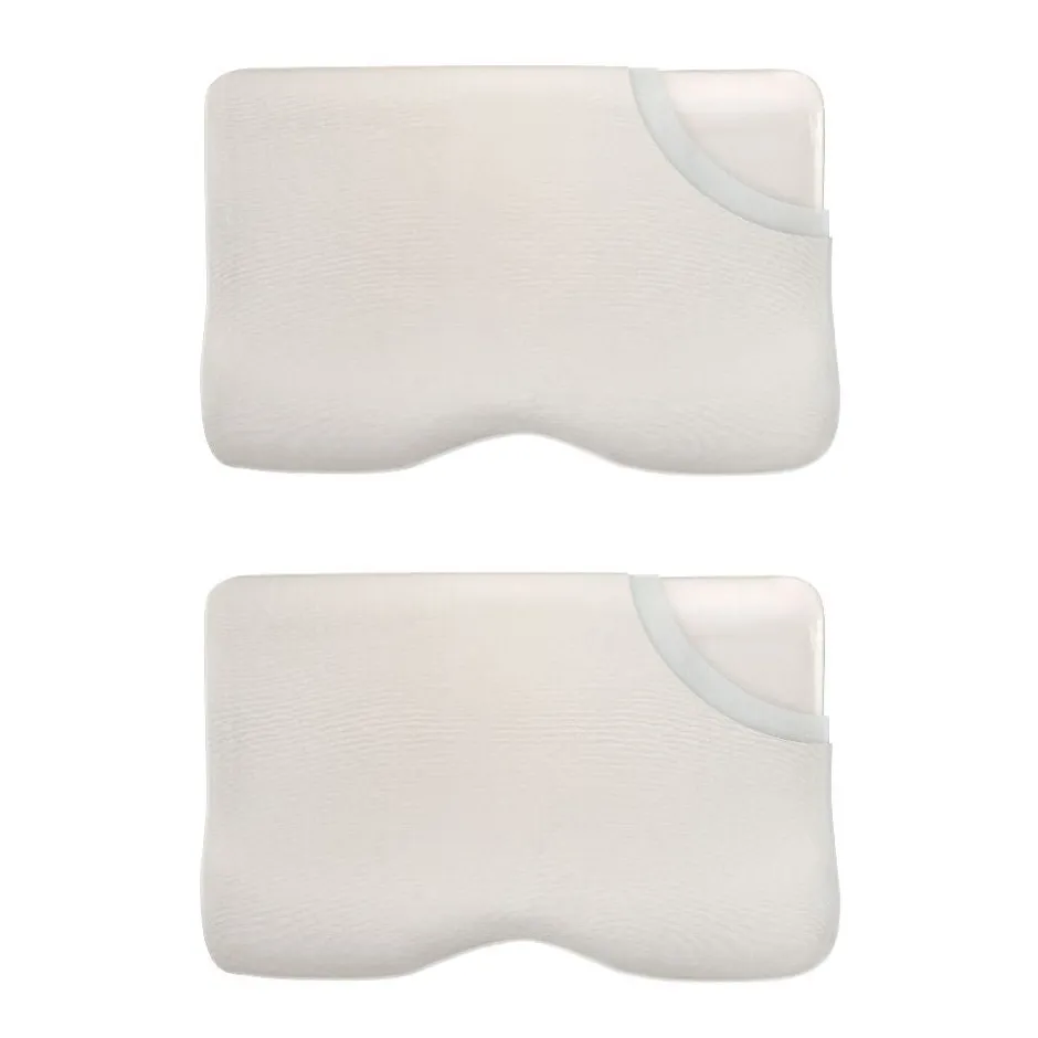 Inphysio Lot de 2 oreillers - taie d'oreiller en coton - Confort Plus
