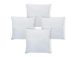 Vente-unique Lot de 4 oreillers câlin 60 x 60 cm - 400 gr - Blanc - TORIVIA Outlet