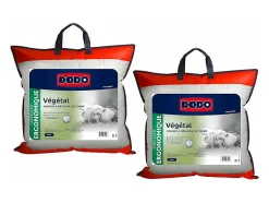 Dodo Lot de 2 oreillers ergonomiques à mémoire de forme - 60x60 cm - VEGETAL
