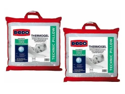 Dodo Lot de 2 oreillers mémoire de forme effet fraicheur - 60x 60 cm - FRESH