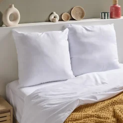 Bleu Calin Lot de 2 Oreillers Ferme 60x60cm ANTI-ACARIENS New