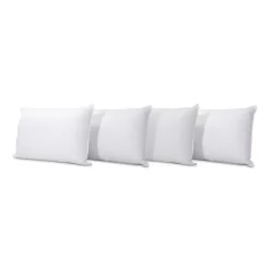 Bellecour Lot de 4 oreillers Grand Palace 45x70 cm Fibres creuses polyester