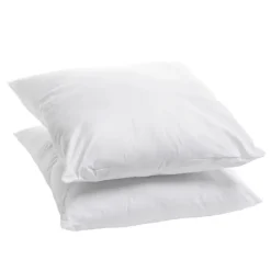 Bleu Calin Lot de 2 Oreillers Moelleux 60x60cm COTON BIO Clearance