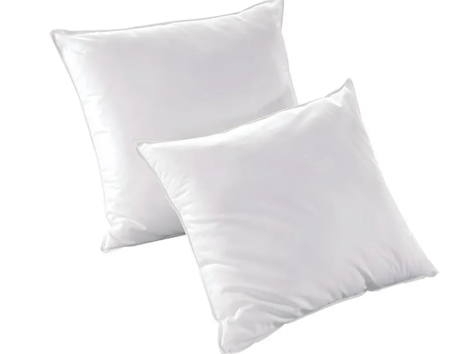 Vente-unique Lot de 2 oreillers recyclés 60 x 60 cm de DREAMEA - Enveloppe 100% microfibre - ROSA