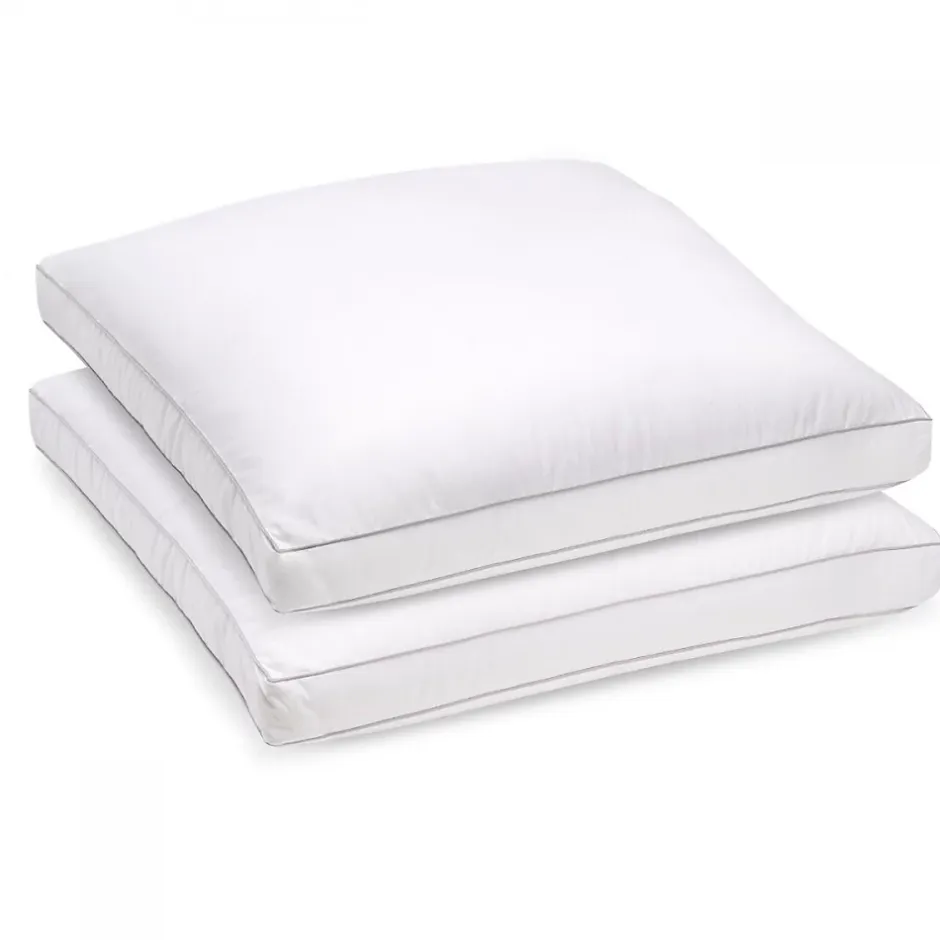 Bleu Calin Lot de 2 oreillers Souple 65x65cm SENSATION DUVET PREMIUM Gonflant New