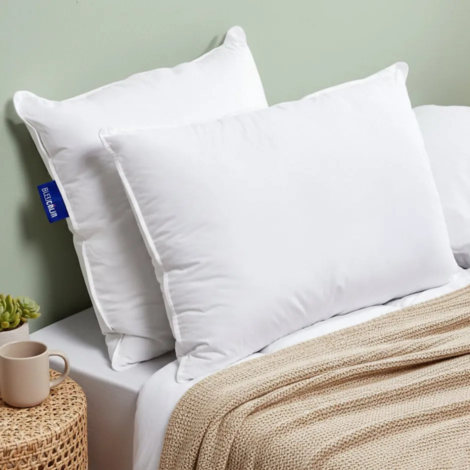 Bleu Calin Lot de 2 oreillers Souple 50x70cm SENSATION DUVET Gonflant