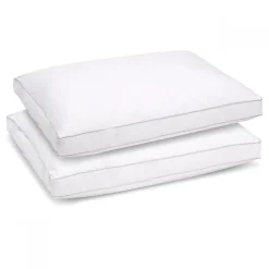 Bleu Calin Lot de 2 oreillers Souple 50x70cm SENSATION DUVET PREMIUM Gonflant Discount