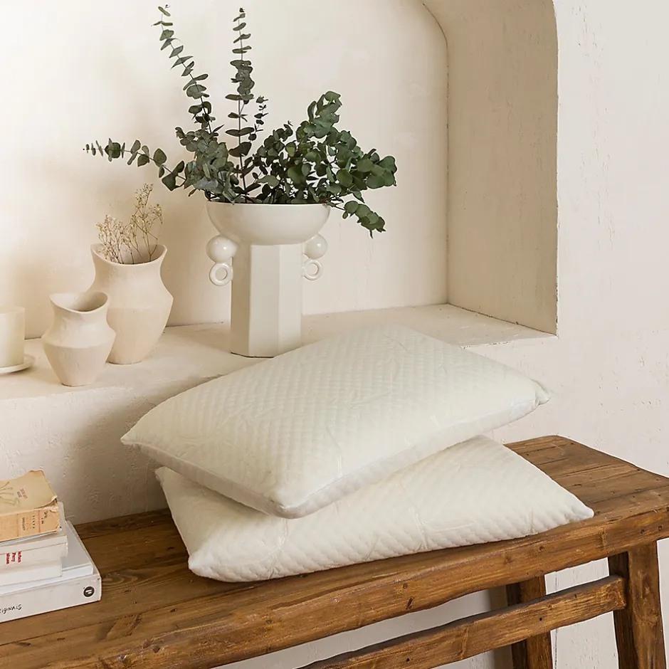 Olympe Literie Lot de 2 oreillers Sérénité 40x60 cm Mémoire de forme Sale