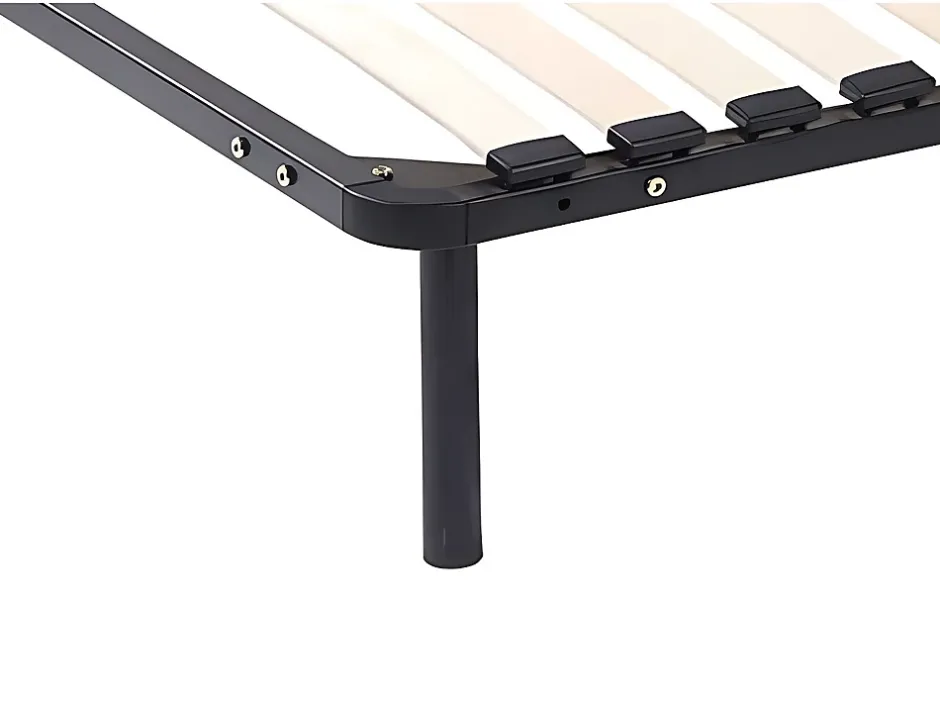 Vente-unique Lot de 4 pieds cylindriques pour cadre à lattes - Noirs - BOLGARE Sale