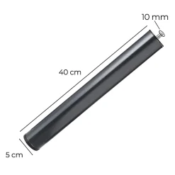 Juanio Lot de 4 pieds de lit à visser pour sommier tapissier couleur noir - Hauteur 40 cm x diamètre 5 cm, pas de vis de 10 mm Best