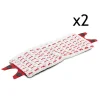 Juanio Lot de 2 recharge pour balai à plat, housse pour balai vapeur, rechange de nettoyage en microfibre -Longueur 45 x Profondeur 15 cm