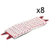 Juanio Lot de 8 recharge pour balai à plat, housse pour balai vapeur, rechange de nettoyage en microfibre -Longueur 45 x Profondeur 15 cm