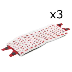 Juanio Lot de 3 recharge pour balai à plat, housse pour balai vapeur, rechange de nettoyage en microfibre -Longueur 45 x Profondeur 15 cm