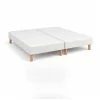 By Sommiflex. Lot de 2 Sommiers Tapissiers Blanc 80x200 (160x200) Fabrication Française Artis