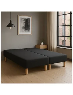 By Sommiflex. Lot de 2 Sommiers Tapissiers Noir 80x200 Ensemble 160x200 Fabrication Français Hot