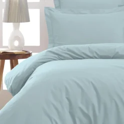 Sensei Maison Lot de 2 taies d'oreiller en percale de coton Bleu Arctic 65x65 cm SOFT PERCALE New