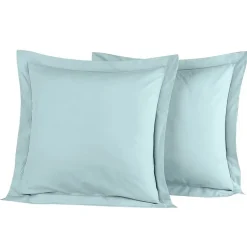 Sensei Maison Lot de 2 taies d'oreiller en percale de coton Bleu Arctic 65x65 cm SOFT PERCALE New