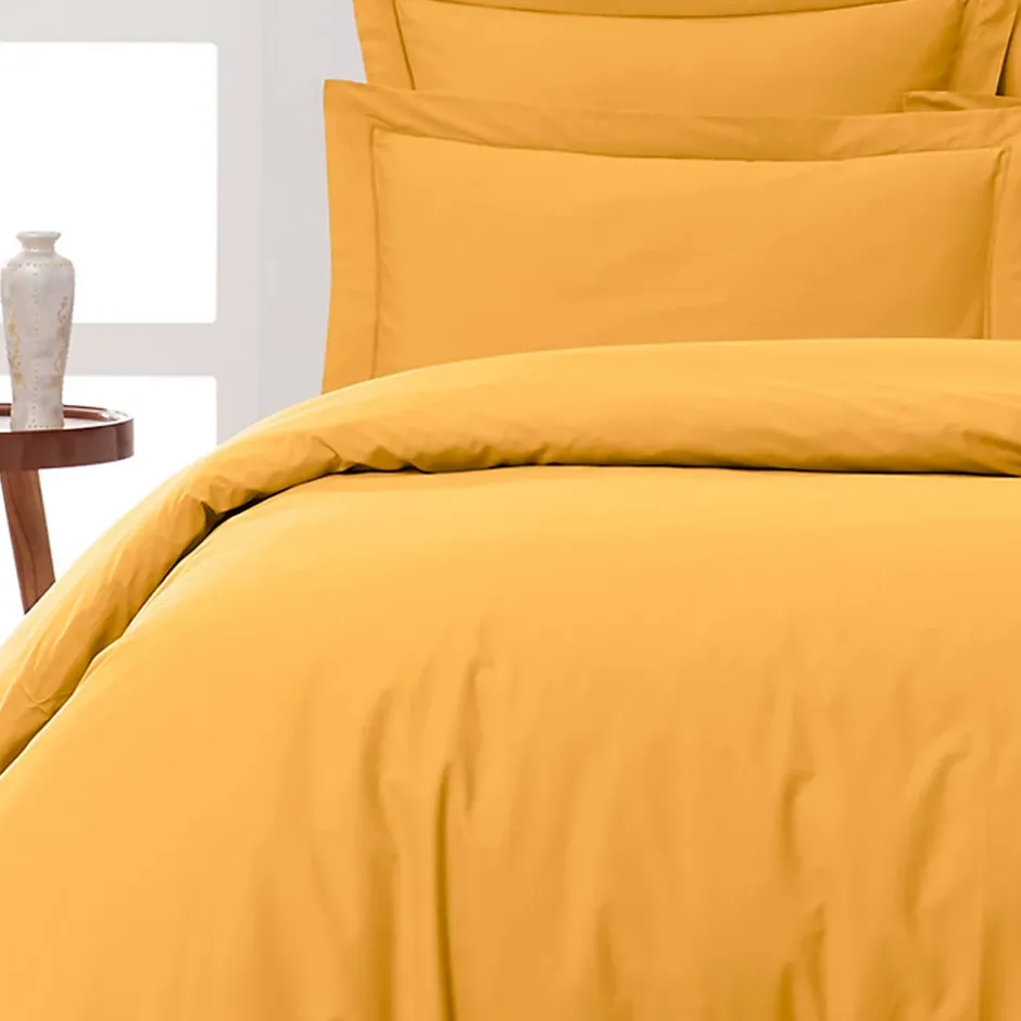 Sensei Maison Lot de 2 taies d'oreiller en percale de coton Caramel 50x70 cm SOFT PERCALE