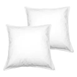 Sensei Maison Lot de 2 taies d'oreiller en coton Blanc 65x65 cm STUDIO New