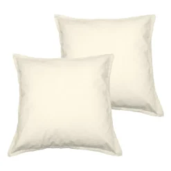 Sensei Maison Lot de 2 taies d'oreiller en coton Ecru 65x65 cm STUDIO Sale