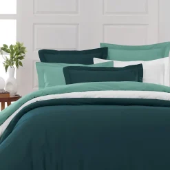 Sensei Maison Lot de 2 taies d'oreiller en percale de coton Petrol 65x65 cm SOFT PERCALE Best