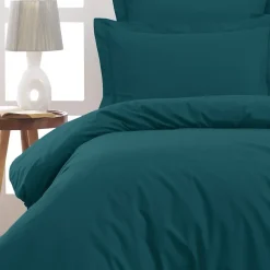 Sensei Maison Lot de 2 taies d'oreiller en percale de coton Petrol 65x65 cm SOFT PERCALE Best